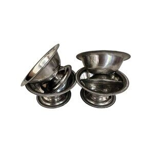 Vollrath Japan Stainless Steel Vintage Coupes Ice Cream Cups X 4 Retro